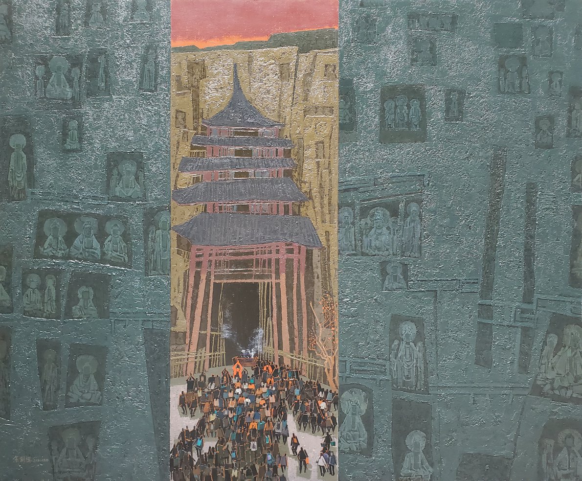《千年遗迹--梵音》130x155cm油画2020年.jpg